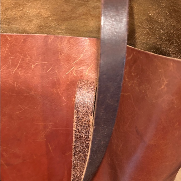 Whipping Post large Leather Classic Brown Tote. True heavy leather. - Picture 7 of 11